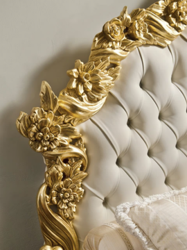 VERDI - Wooden bed with tufted headboard by CASA +39 - view 3